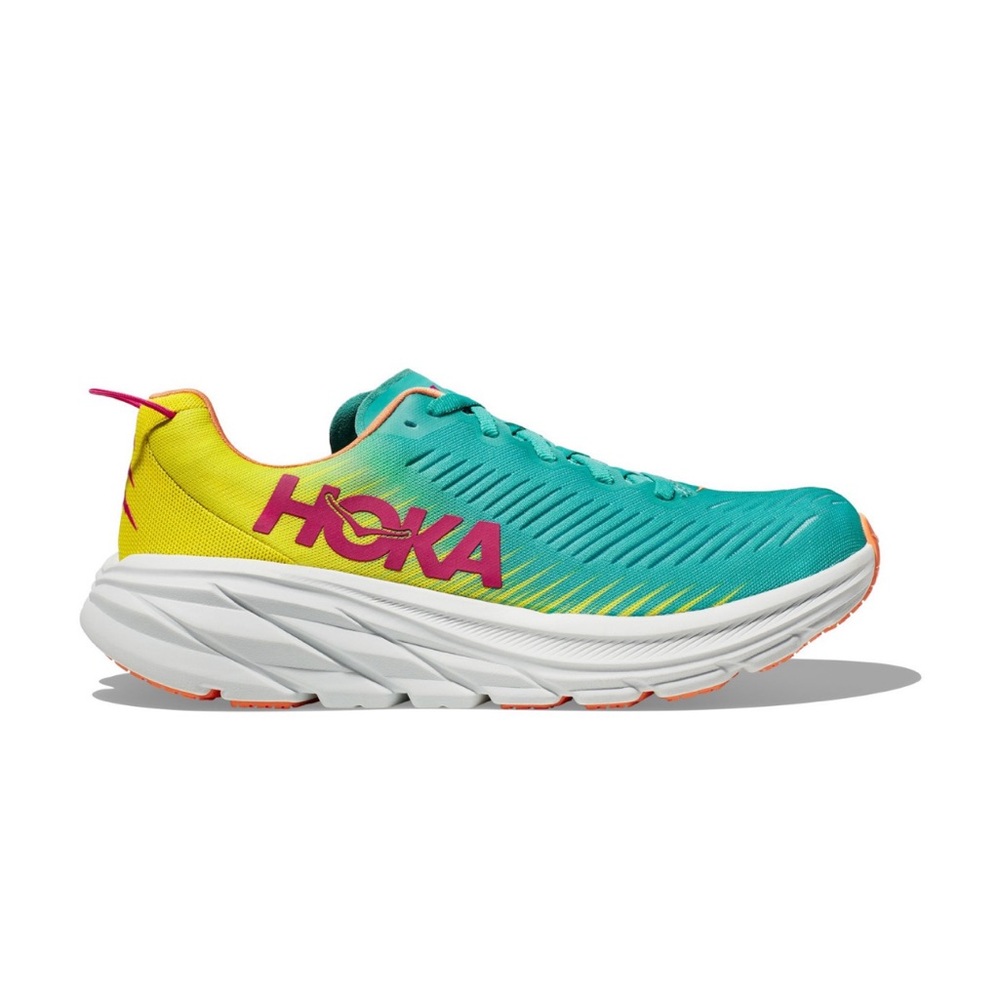 Hoka women’s running shoes good condition size 8 wide, colorful!